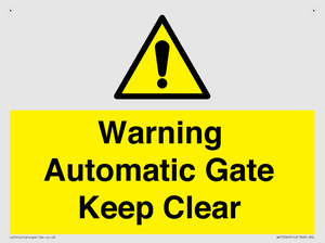 Warning Automatic Gate Keep Clear